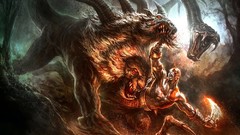 Kratos chimera video games fantasy art