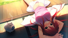 Kurumi (Kantoku) redheads lying