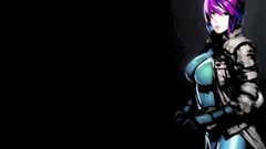 Kusanagi Motoko purple hair