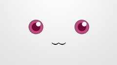 Kyuubey mahou shoujo madoka magica Minimalism eyes face artwork