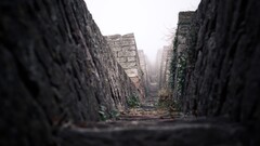 ladders architecture stones wall