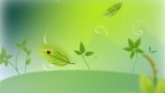 Ladybirds leaves cartoonish artwork