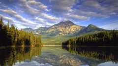 Lake clouds mountain