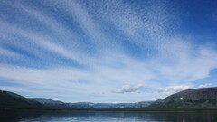 Lake hills clouds landscape