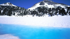 Lake mountain snow nature