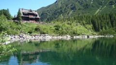 Lake Mountains landscape nature House water reflection