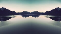 Lake Mountains landscape reflection sky water nature outdoors