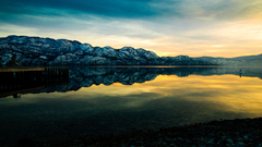 Lake reflection Mountains landscape nature sky