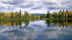 Lake scenery autumn water