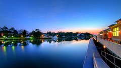 Lake sky reflection water
