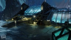 Lakes buildings caves halo reach concept art artwork digital art