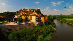 Lakes cities skyscapes