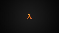 lambda orange Minimalism dark half-life video games