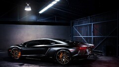Lamborghini-Aventador Car black cars vehicle Lamp Supercars