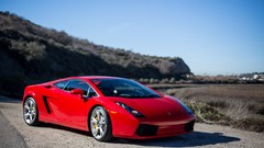 Lamborghini blurred background red cars