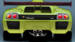 Lamborghini Green color back