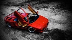 Lamborghini lamborghini diablo red cars vehicle scissor doors