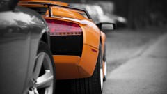 Lamborghini selective coloring orange