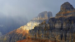 landscape cliff Mountains mist