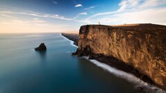 landscape cliff Sea sky nature
