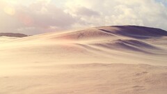 landscape desert nature clouds sand dunes Beige