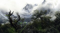 landscape digital art Mountains Trees