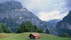 Landscape mountain high shack Resolution