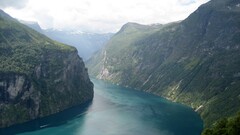 landscape Mountains fjord outdoors water geiranger nature