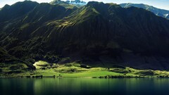 landscape Mountains Lake water nature