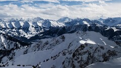 landscape Mountains snow Alps panorama snowy peak nature