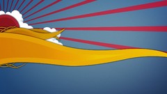 Landscape nature blue clouds