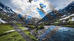 landscape nature digital art Mountains abstract