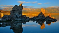 landscape nature reflection water outdoors rock