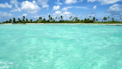 landscape nature Sea Island clouds