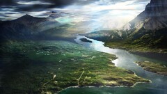 landscape river digital art