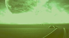 landscape road planet Green