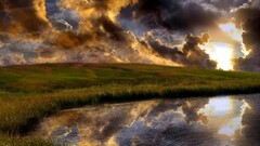 landscape sky clouds water