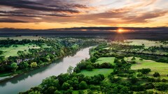 landscape sunlight nature water river sky clouds