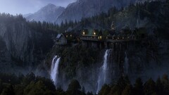 landscape the lord of the rings fantasy art Rivendell Movies