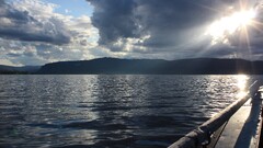 landscape water hills