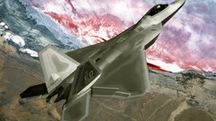 Landscapes Aircraft F-22 Raptor