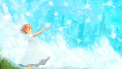 Landscapes anime girls scenic