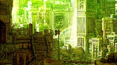 Landscapes Anime rainbows