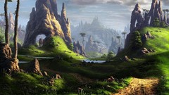 Landscapes artwork fantasy art valleys