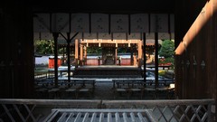 Landscapes autumn maple-leaf shrine