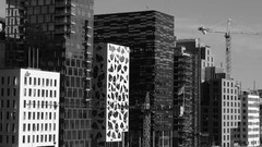 Landscapes black and white modern Norway architecture buildings 