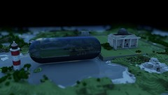 Landscapes block 3d minecraft fan art digital art video games