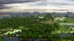Landscapes block 3d minecraft fan art digital art video games