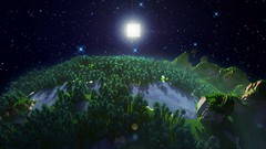 Landscapes block 3d minecraft fan art digital art video games