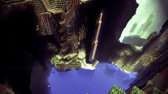 Landscapes block minecraft fan art digital art video games